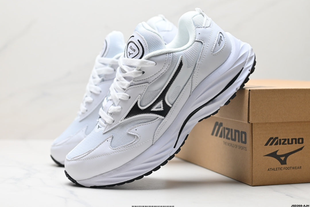 Mizuno Speed Sportstyle Retro Runner | White Black | D1GA330801