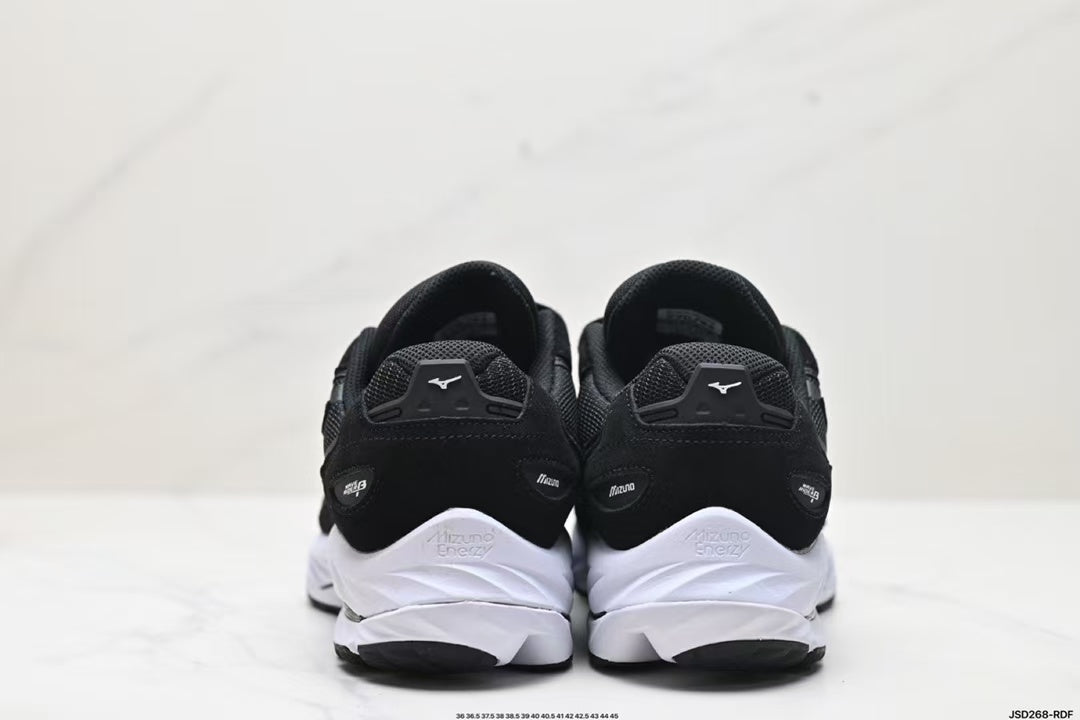 Mizuno Wave Rider β Retro Sneaker | Black White | D1GA330801
