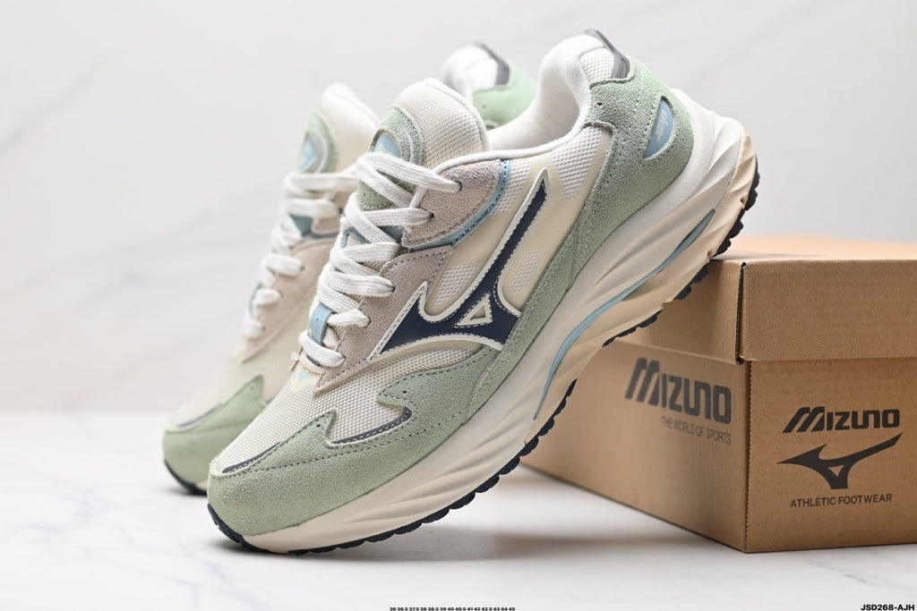 Mizuno Wave Rider β Retro Sneaker | White Mint | D1GA242401