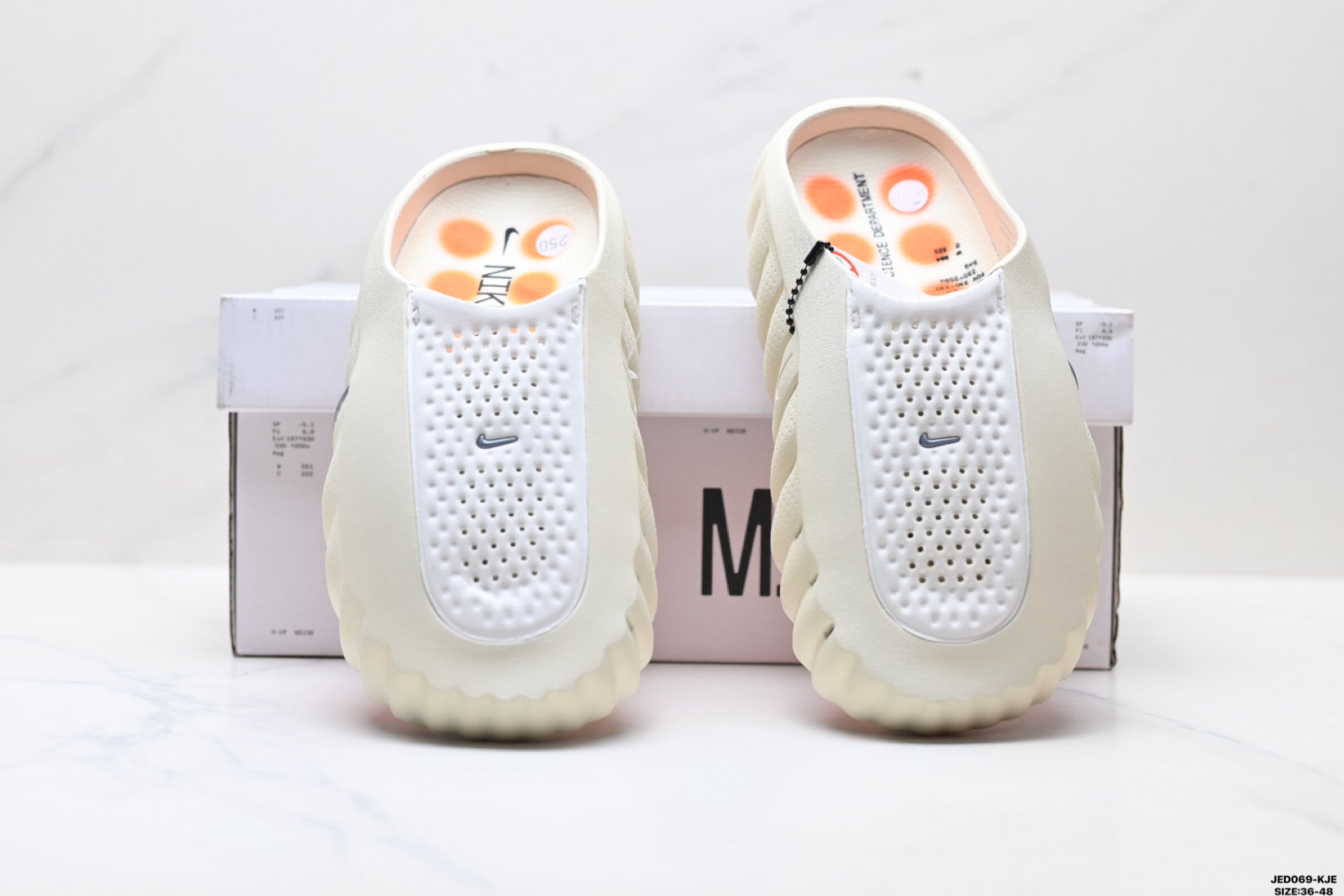 Nike Mind Body 001 Recovery Slide | Bone White Orange | HQ4307-002