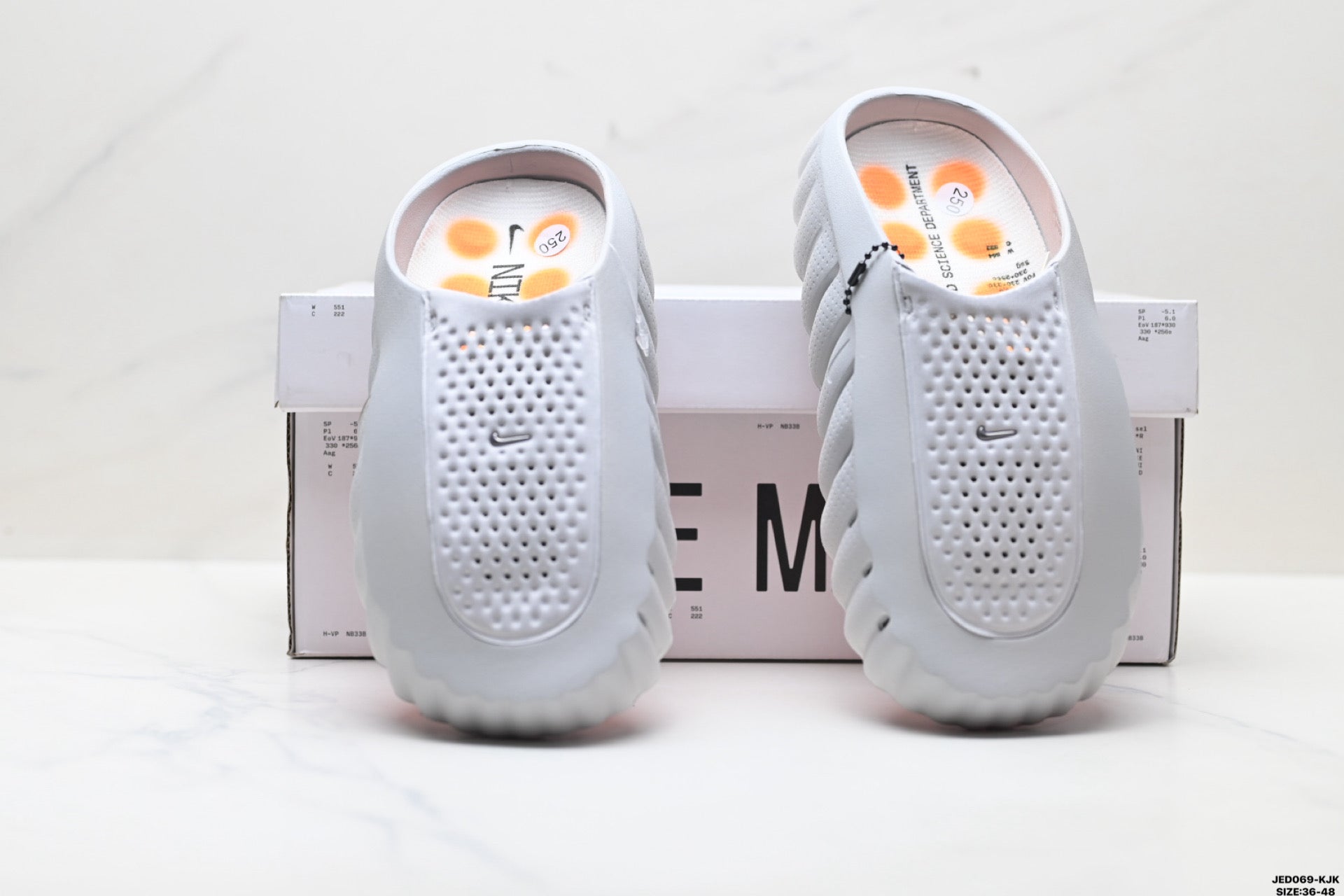 Nike Mind Body 001 Recovery Slide | Wolf Grey Orange | HQ4307-003