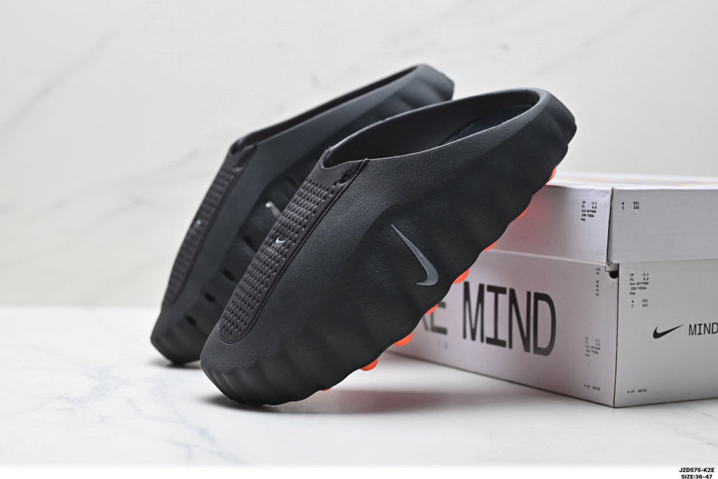 Nike Mind Body 001 Recovery Slide | Black Orange | IQ8502-001