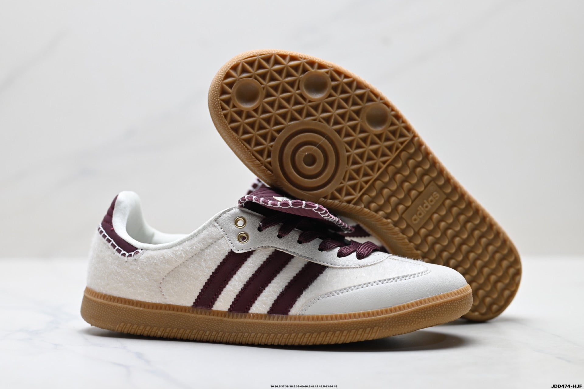 Adidas Originals x Wales Bonner Samba OG | Cream Burgundy Gum | IE0586
